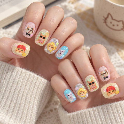 Vintage Cat Nail Stickers - nail art product image 3