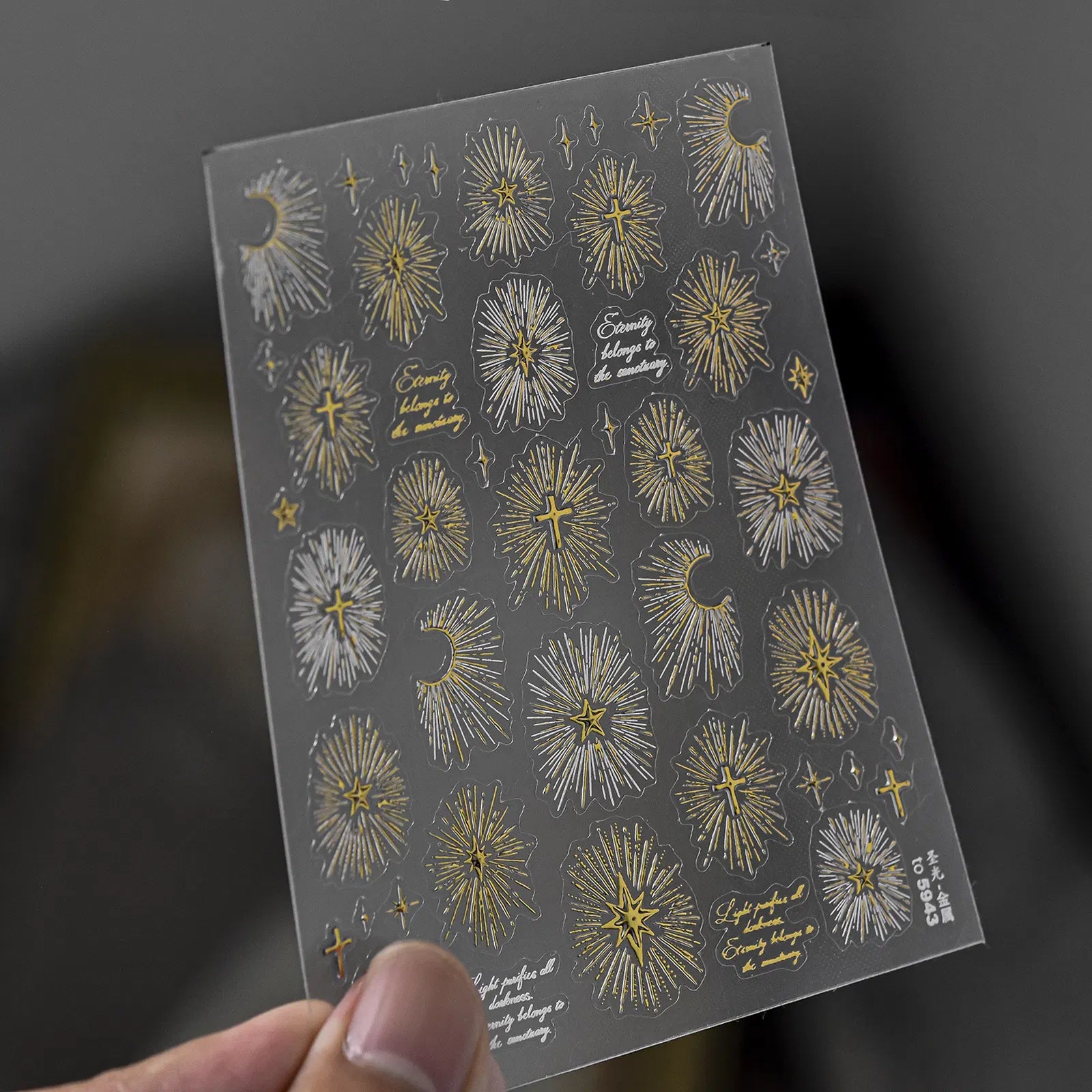 to5943-gold Vintage Cross Nail Stickers variant image - Tomoni Nail Art