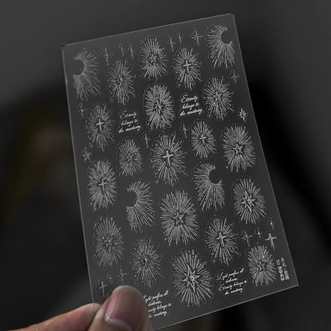 to5943-silver Vintage Cross Nail Stickers variant image - Tomoni Nail Art