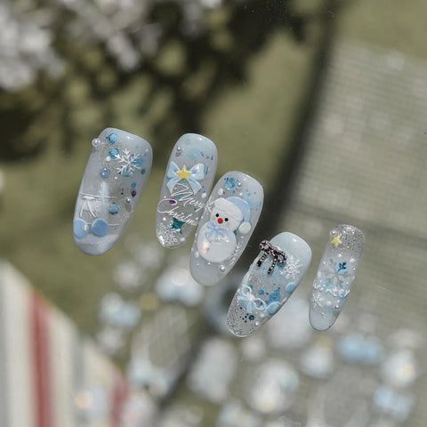 Winter Knit Hat Nail Stickers | Kawaii Winter Nail Art Decals - image 3