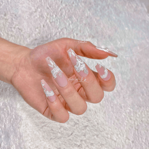 Lace Pattern Nail Stickers, Nail Art Stickers, Nail Decal, Lace Nail Designs, 3D Nail Stickers, DIY Nails - Miss Fairy Nails