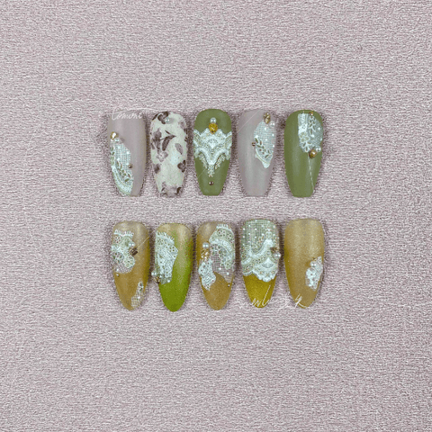 Lace Pattern Nail Stickers, Nail Art Stickers, Nail Decal, Lace Nail Designs, 3D Nail Stickers, DIY Nails - Miss Fairy Nails