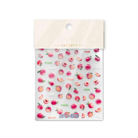Peach Nail Stickers, Peach Nail Decals, Jelly Style Nail Stickers, Fruit Nail Decals, Nail Supplies, DIY Nails - Miss Fairy Nails