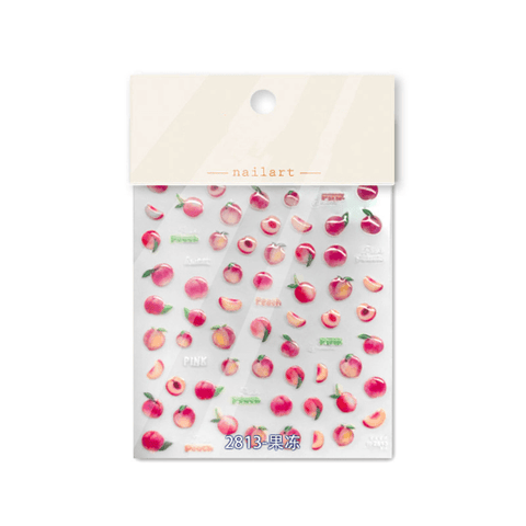Peach Nail Stickers, Peach Nail Decals, Jelly Style Nail Stickers, Fruit Nail Decals, Nail Supplies, DIY Nails - Miss Fairy Nails