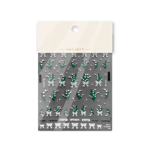 Lily of the Valley Nail Stickers, Flower Nail Stickers, Flower Nail Decals, Spring Nail Stickers, Flower Nail Art, 5D Embossed, DIY Nails - Miss Fairy Nails