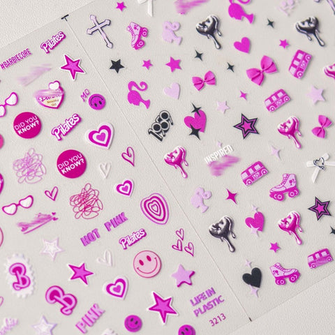 barbie nail stickers