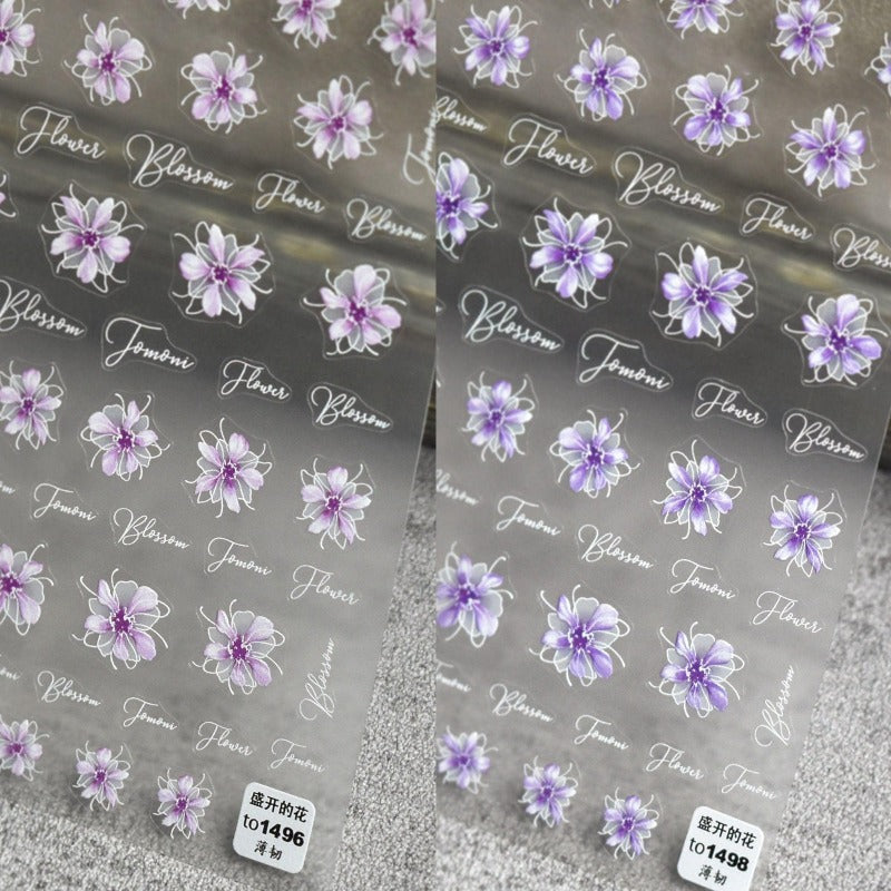 floral nail stickers