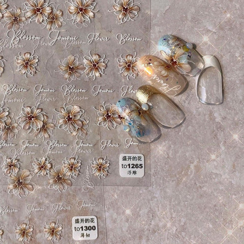 blossom nail stickers