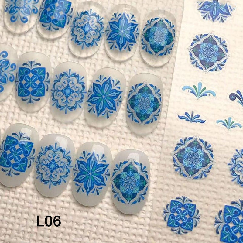 Boho Nail Stickers, Boho Nail Decals, Bohemia Nail Art, Nail Art Decal, 5D Embossed, DIY Nails, Bohemia - #nail stickers#