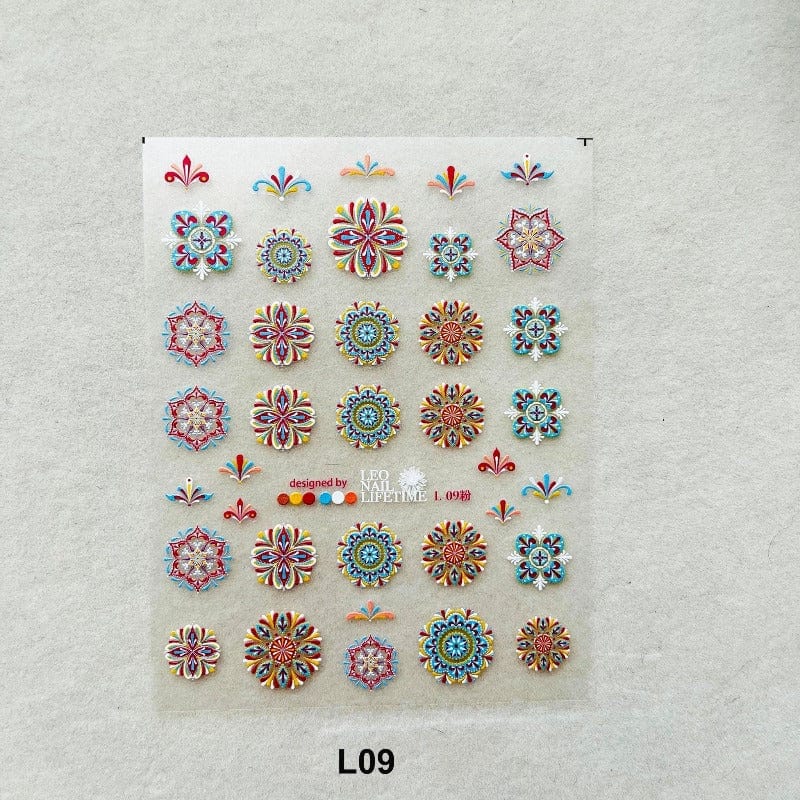 3d bohemia nail sticker