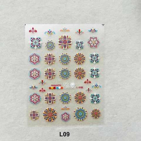 3d bohemia nail sticker
