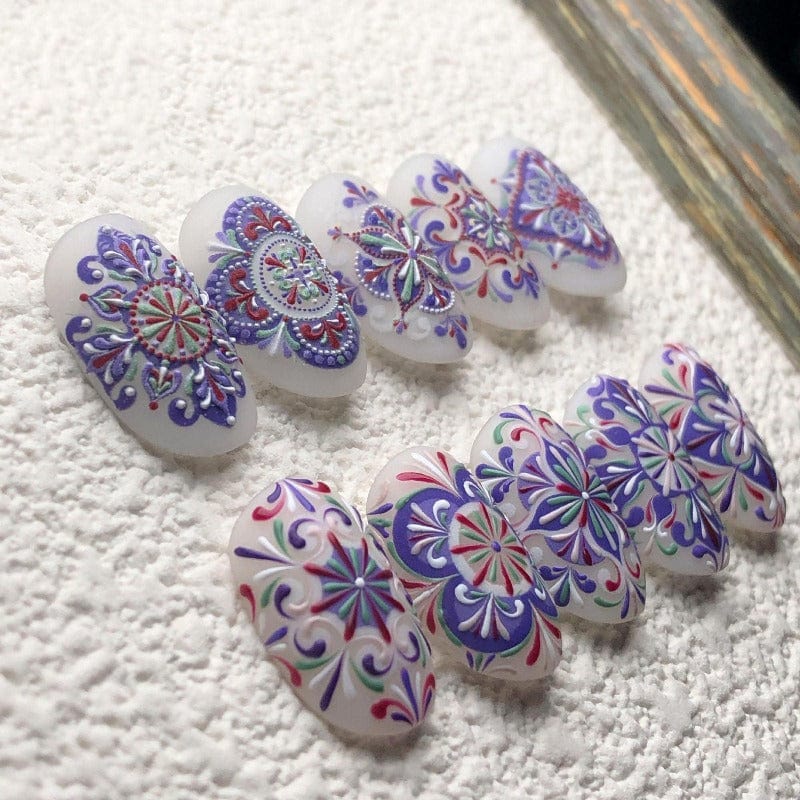 Boho Nail Stickers, Boho Nail Decals, Bohemia Nail Art,5D Embossed, Nail Art Decal, Bohemia, DIY Nails - #nail stickers#