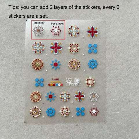 Boho Nail Stickers, Boho Nail Decals, Bohemia Nail Art,5D Embossed, Nail Art Decal, Bohemia, DIY Nails - #nail stickers#