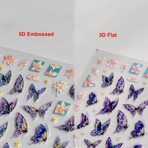 3d butterfly nail stickers