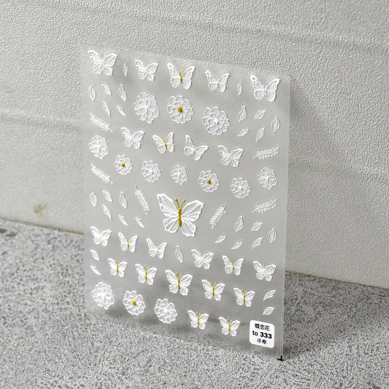 aesthetic butterfly nail stickers