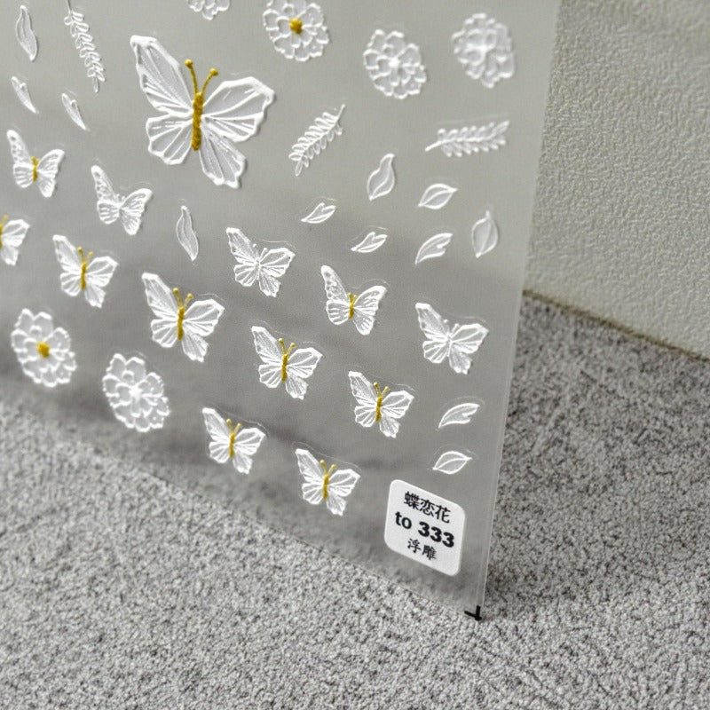 butterfly nail sticker decal