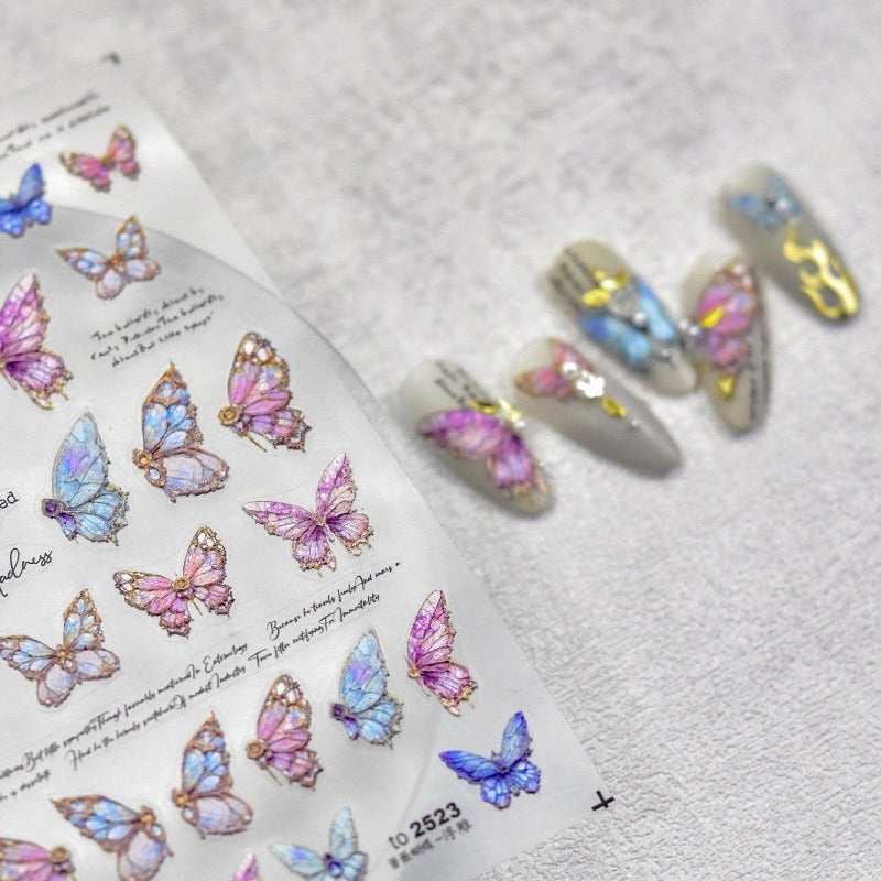 butterfly nail decals