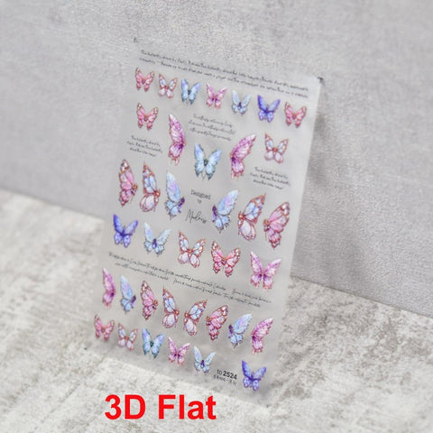 3d butterfly nail decal sticker