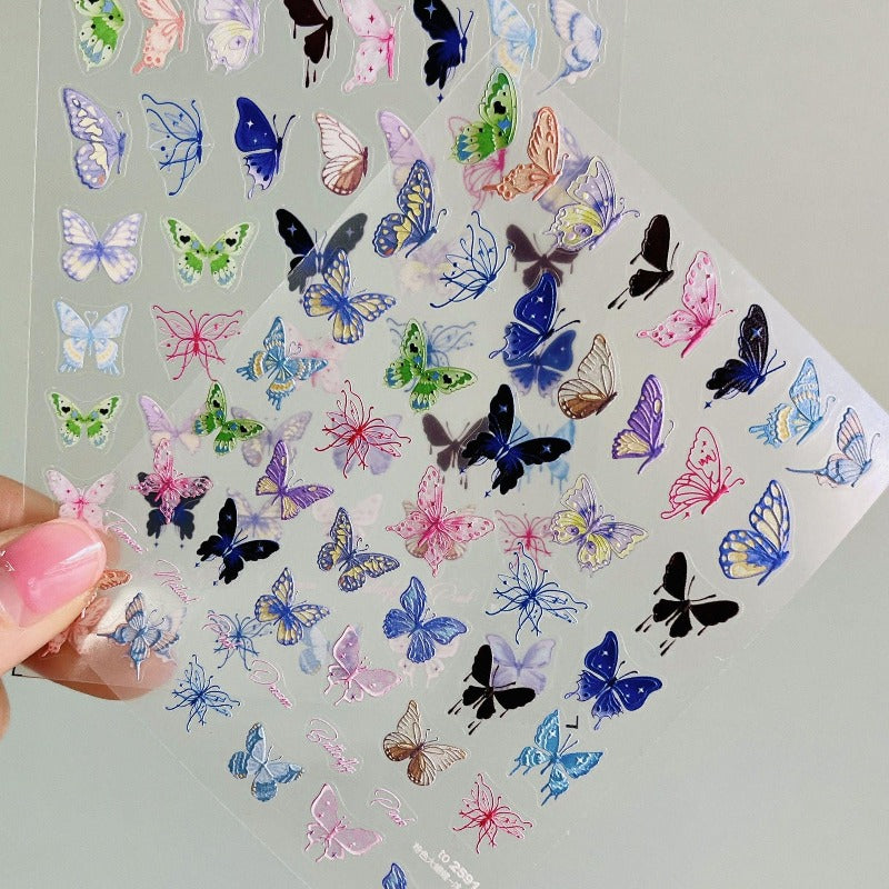 butterfly nail decal stickers