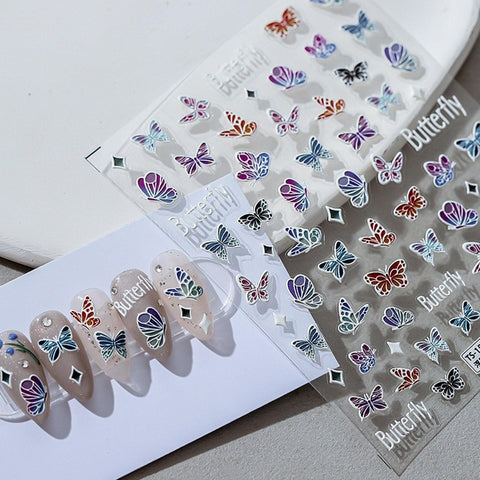 butterfly nail decals