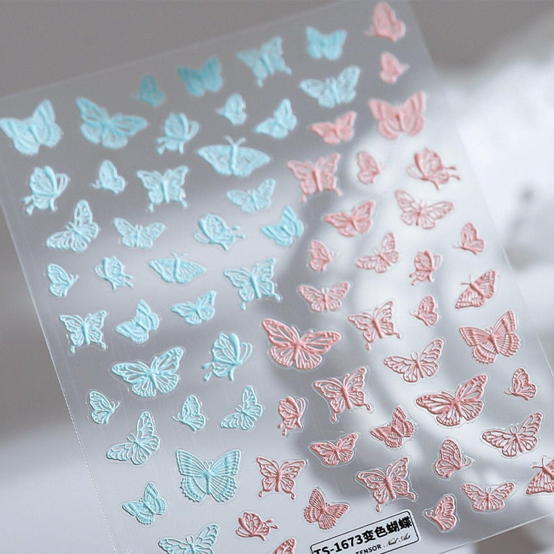 kawaii butterfly nail sticker