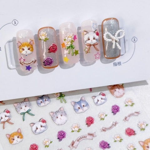 cute cat nail designs
