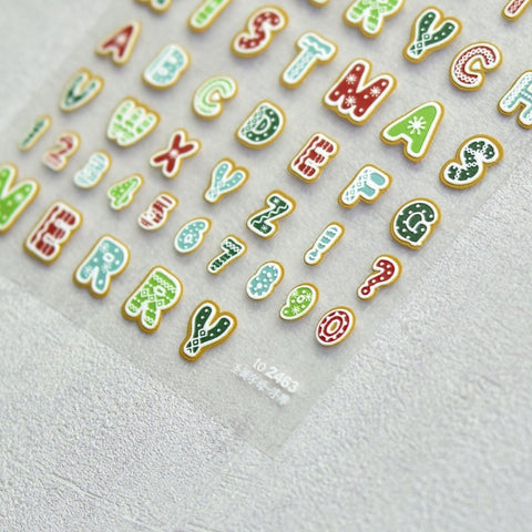 alphabet nail sticker
