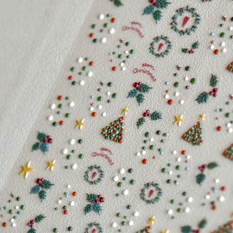christmas tree nail sticker