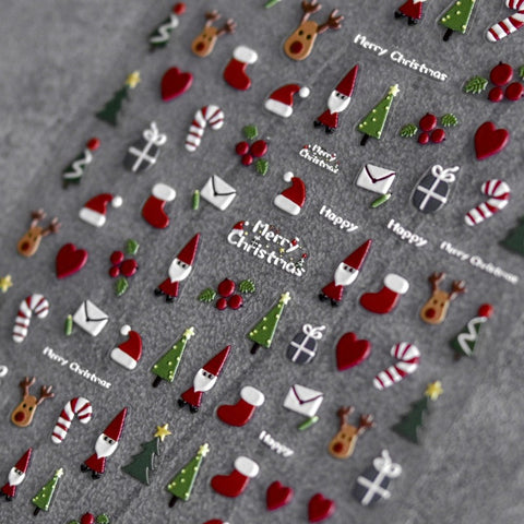 christmas santa nail decal sticker