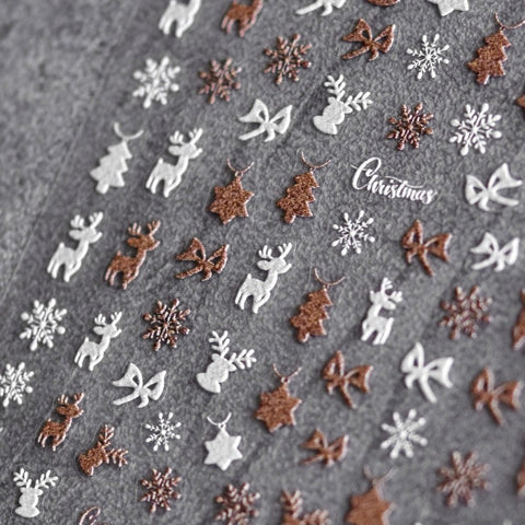 christmas deer nail sticker