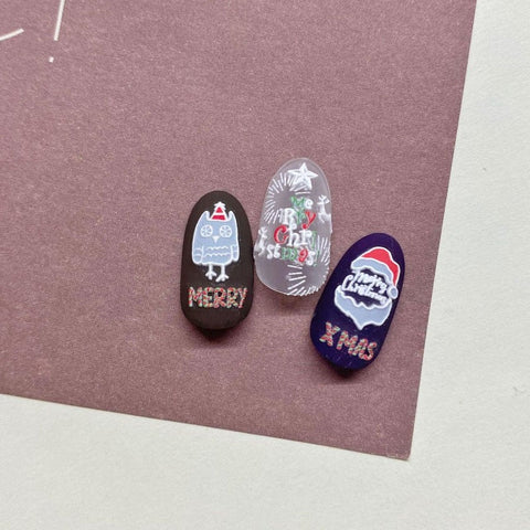 merry christmas nail inspo