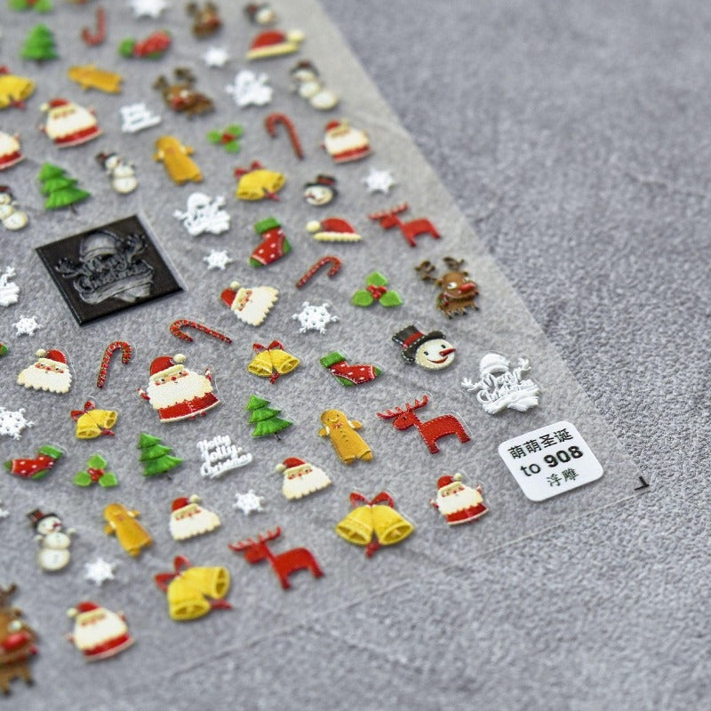 santa claus nail sticker