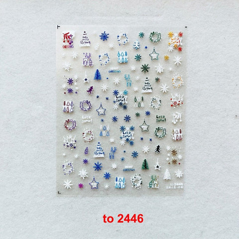 christmas nail decal sticker