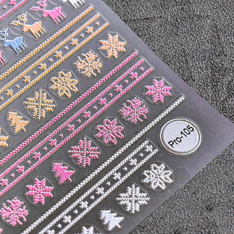 christmas nail decals