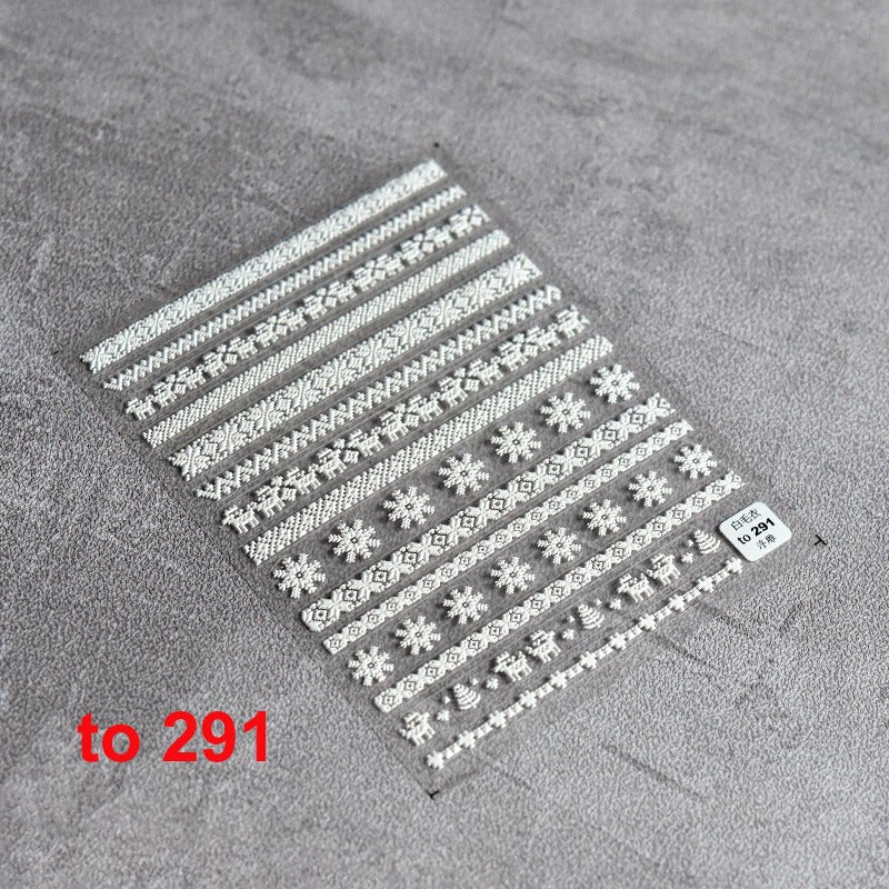 white christmas sweater nail decal