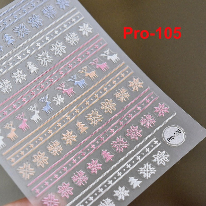 christmas sweater nail decals