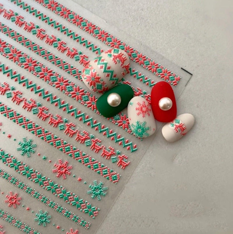 christmas sweater nail sticker