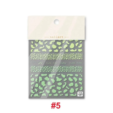 cow nail decal sticker