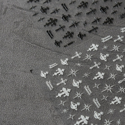embossed cross nail sticker
