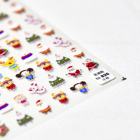 kawaii christmas nail sticker