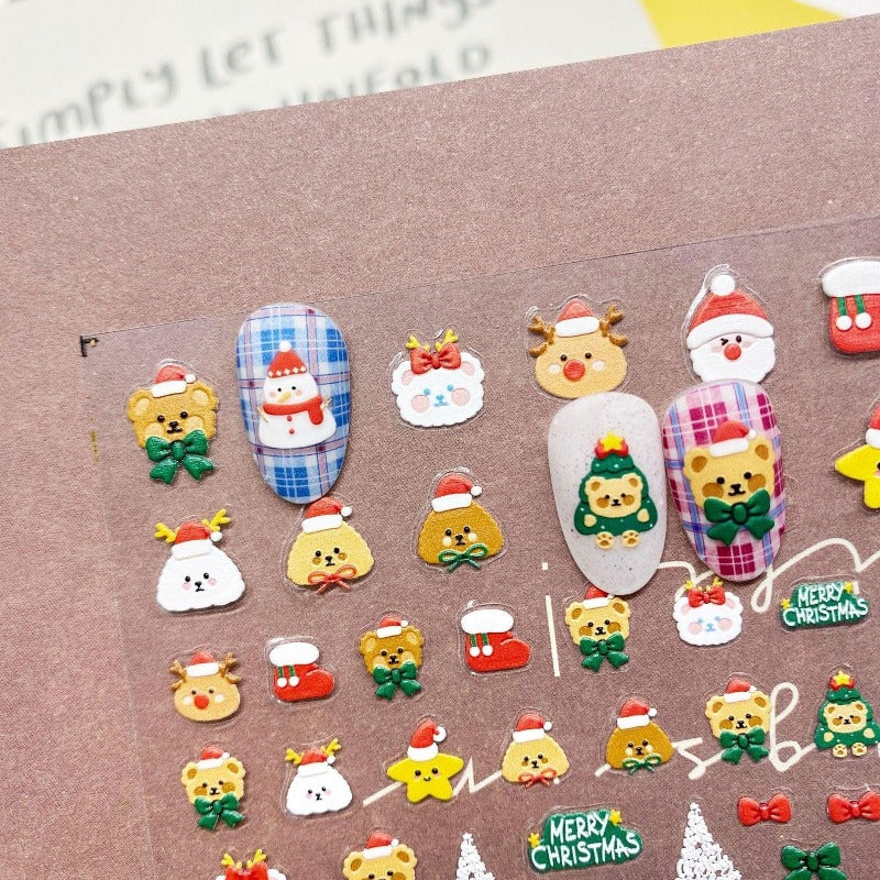 cute christmas nail sticker