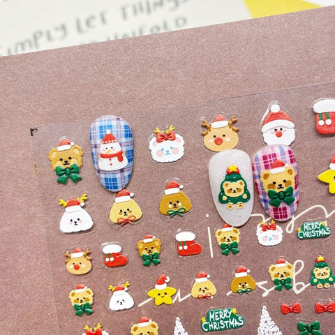 cute christmas nail sticker