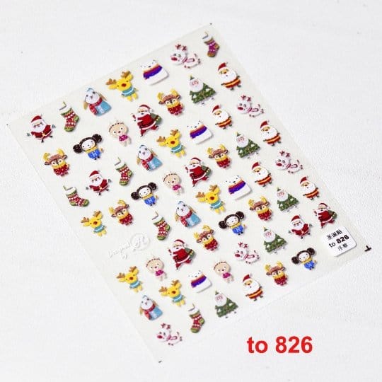 kawaii santa claus nail sticker