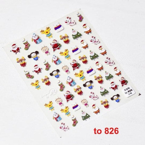 kawaii santa claus nail sticker