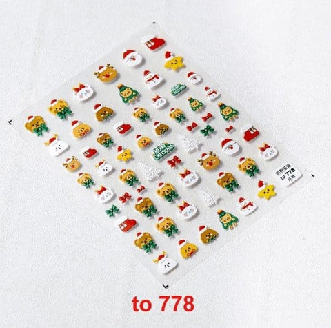 kawaii bear nail sticker