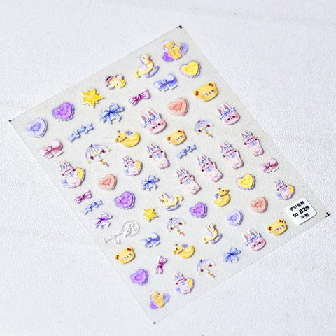 cartoon bunny nail sticker