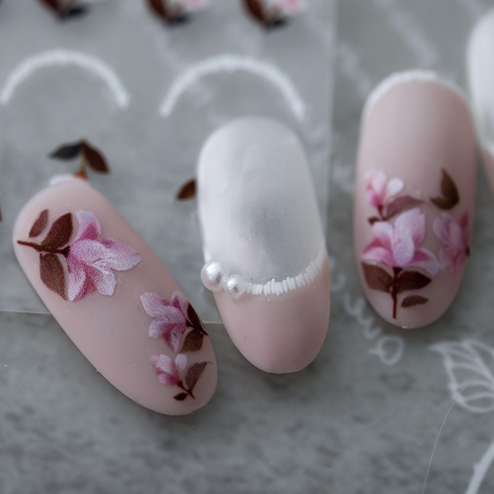 Flower Nail Stickers, Flower Nail Decals, Nail Decal Art, 3D Nails, Kawaii Nail Decals, DIY Nails - Miss Fairy Nails