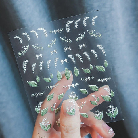 Flower Nail Sticker, Leaf Nail Decal Art, Nail Design Stickers, Nail Art Decal, Kawaii Nail Stickers, DIY Nails - Miss Fairy Nails