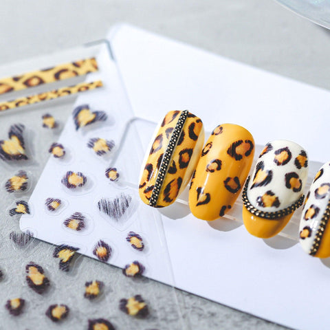 Leopard Nail Stickers, Leopard Nail Decals, Nail Decal Art, Nail Design Art, DIY Nails - Miss Fairy Nails