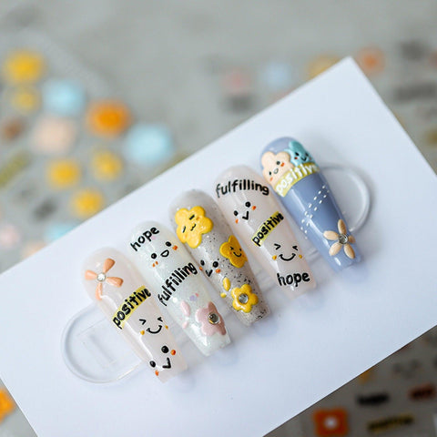cute emoji nail designs
